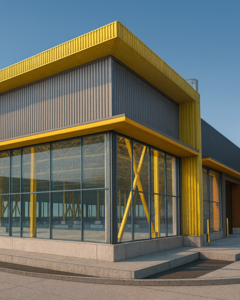 Estructura metálica en nave industrial