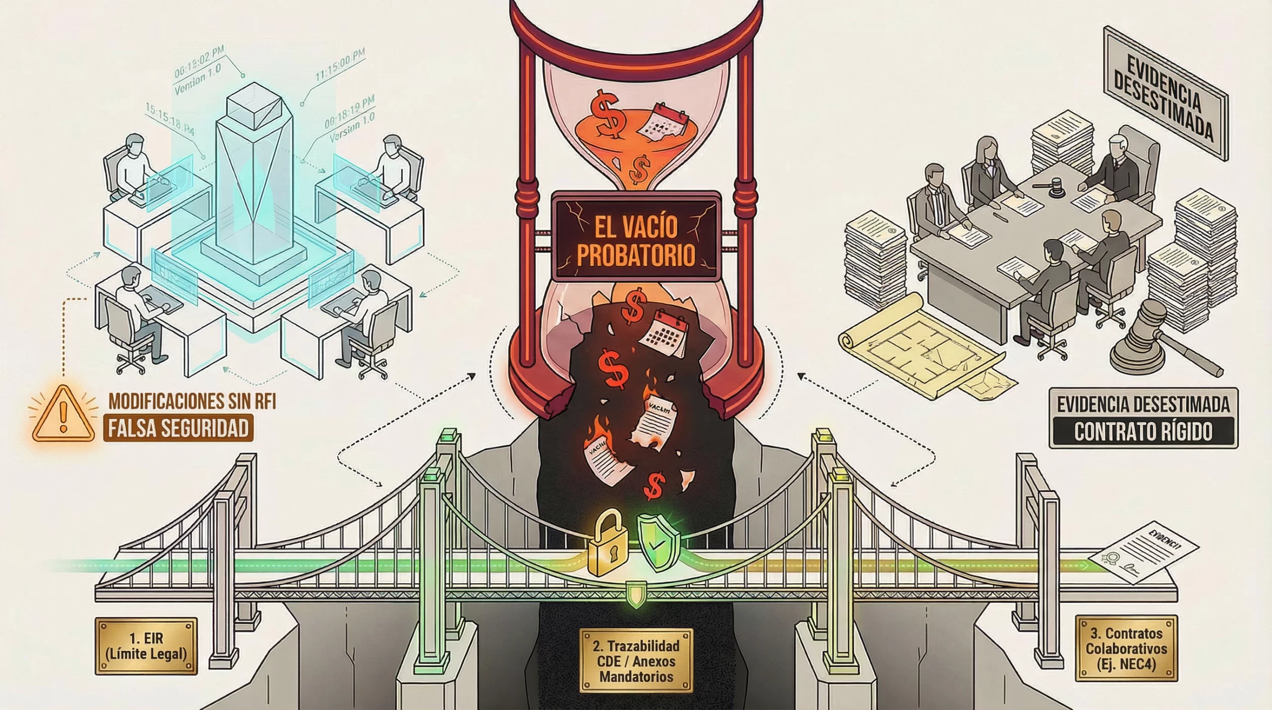 Representación del vacío legal entre el modelo BIM y los contratos de obra