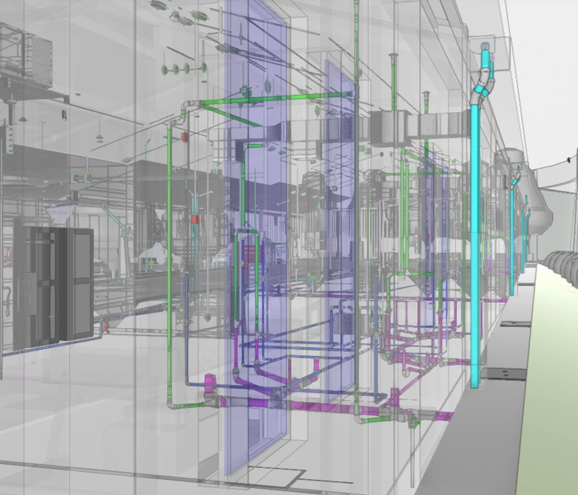 Modelo de coordinación BIM MEP para detección de interferencias en instalaciones del COAR